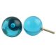 Turquoise Round Glass Drawer Knob